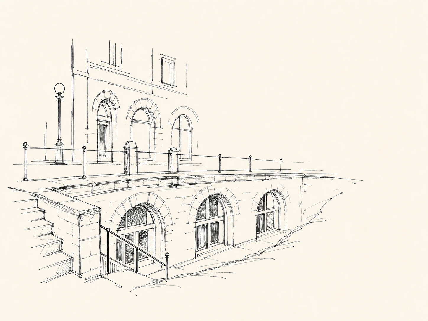 Black-and-white editorial illustration of the Seattle Underground